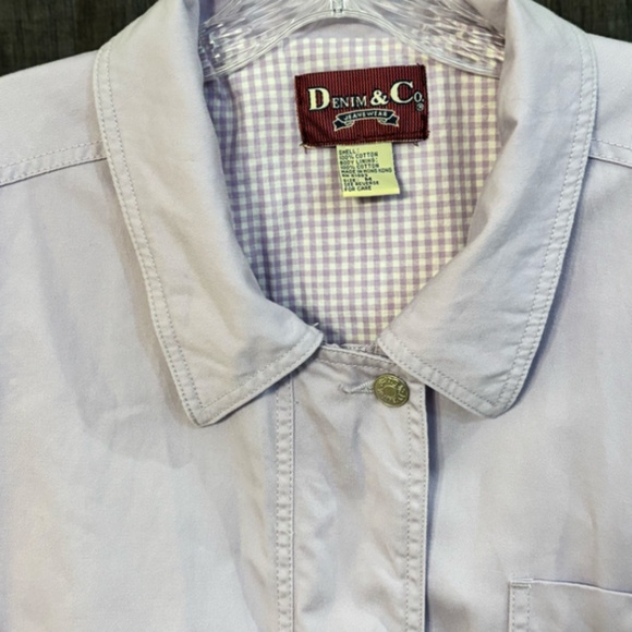 EUC Denim & Co. Women's Jacket Barn Style Light Purple SZ Medium - Picture 3 of 13